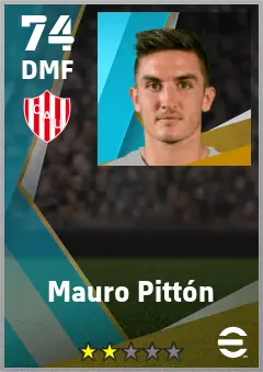 Mauro Pitton eFootball 2026 player card — 74 OVR DMF