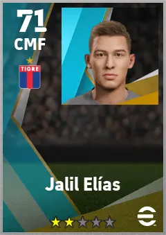 Jalil Elias eFootball 2026 player card — 71 OVR CMF
