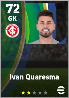 Ivan Quaresma eFootball 2026 player card — 72 OVR GK