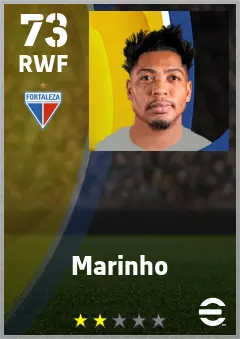 Marinho eFootball 2026 player card — 73 OVR RWF