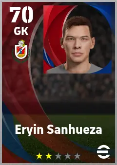 Eryin Sanhueza eFootball 2026 player card — 70 OVR GK