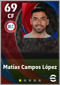 Matias Campos Lopez eFootball 2026 player card — 69 OVR CF