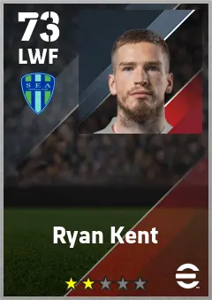 Ryan Kent eFootball 2026 player card — 73 OVR LWF