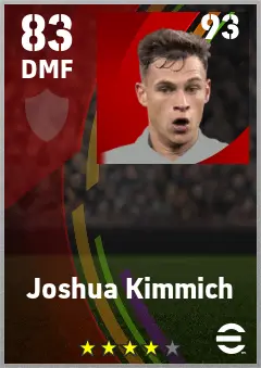 Joshua Kimmich eFootball 2026 player card — 83 OVR DMF