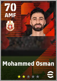 Mohammed Osman eFootball 2026 player card — 70 OVR AMF