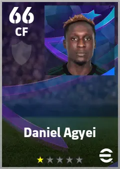 Daniel Agyei eFootball 2026 player card — 66 OVR CF