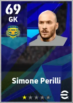 Simone Perilli eFootball 2026 player card — 69 OVR GK