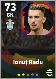 Ionut Radu eFootball 2026 player card — 73 OVR GK