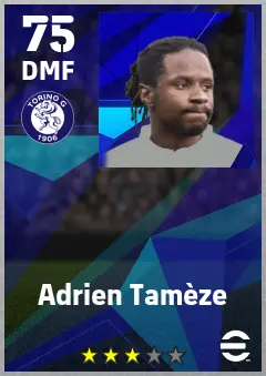 Adrien Tameze eFootball 2026 player card — 75 OVR DMF