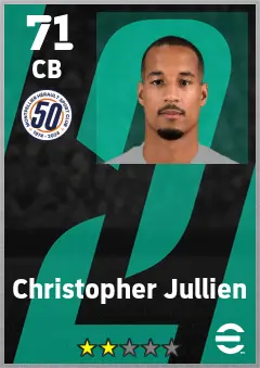 Christopher Jullien eFootball 2026 player card — 71 OVR CB