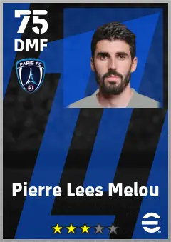 Pierre Lees Melou eFootball 2026 player card — 75 OVR DMF