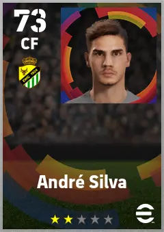 Andre Silva eFootball 2026 player card — 73 OVR CF