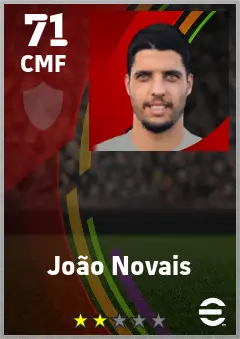 Joao Novais eFootball 2026 player card — 71 OVR CMF