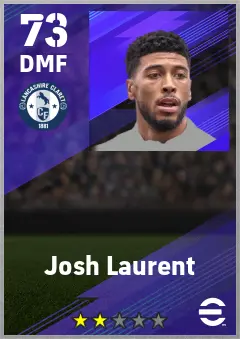 Josh Laurent eFootball 2026 player card — 73 OVR DMF