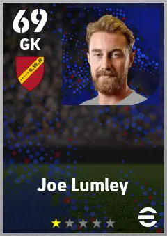 Joe Lumley eFootball 2026 player card — 69 OVR GK