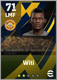 Witi eFootball 2026 player card — 71 OVR LMF