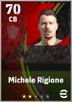 Michele Rigione eFootball 2026 player card — 70 OVR CB