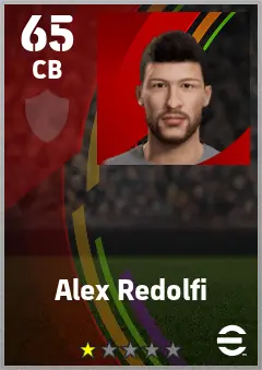 Alex Redolfi eFootball 2026 player card — 65 OVR CB