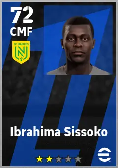 Ibrahima Sissoko eFootball 2026 player card — 72 OVR CMF