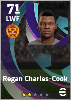 Regan Charles-Cook eFootball 2026 player card — 71 OVR LWF