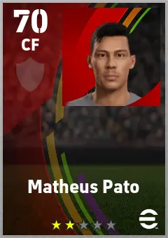 Matheus Pato eFootball 2026 player card — 70 OVR CF