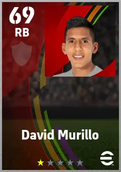 David Murillo eFootball 2026 player card — 69 OVR RB