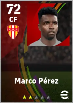 Marco Perez eFootball 2026 player card — 72 OVR CF