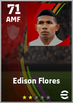 Edison Flores eFootball 2026 player card — 71 OVR AMF
