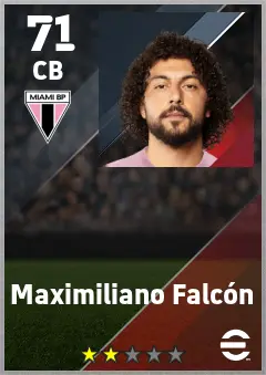 Maximiliano Falcon eFootball 2026 player card — 71 OVR CB