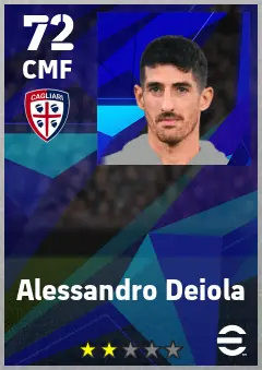 Alessandro Deiola eFootball 2026 player card — 72 OVR CMF