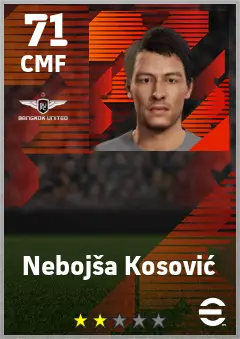 Nebojsa Kosovic eFootball 2026 player card — 71 OVR CMF