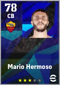 Mario Hermoso eFootball 2026 player card — 78 OVR CB