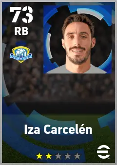 Iza Carcelen eFootball 2026 player card — 73 OVR RB