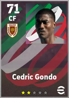 Cedric Gondo eFootball 2026 player card — 71 OVR CF