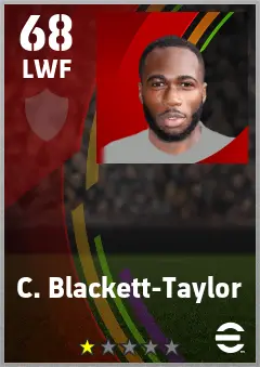 C. Blackett-Taylor eFootball 2026 player card — 68 OVR LWF
