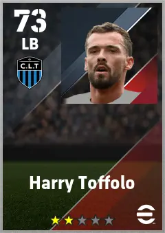 Harry Toffolo eFootball 2026 player card — 73 OVR LB