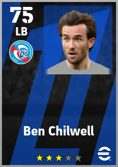 Ben Chilwell eFootball 2026 player card — 75 OVR LB