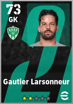 Gautier Larsonneur eFootball 2026 player card — 73 OVR GK