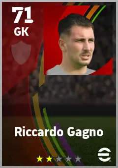 Riccardo Gagno eFootball 2026 player card — 71 OVR GK