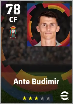 Ante Budimir eFootball 2026 player card — 78 OVR CF