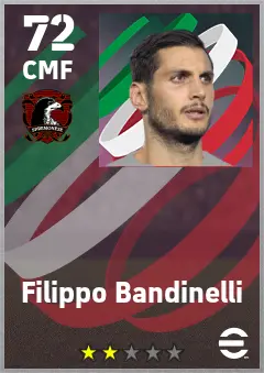 Filippo Bandinelli eFootball 2026 player card — 72 OVR CMF