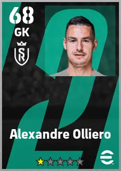 Alexandre Olliero eFootball 2026 player card — 68 OVR GK