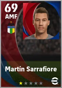 Martin Sarrafiore eFootball 2026 player card — 69 OVR AMF