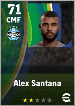 Alex Santana eFootball 2026 player card — 71 OVR CMF