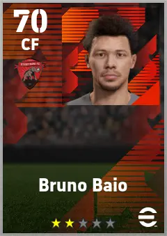 Bruno Baio eFootball 2026 player card — 70 OVR CF