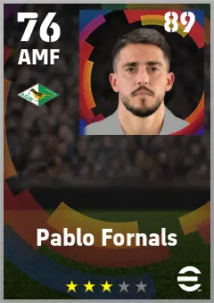 Pablo Fornals eFootball 2026 player card — 76 OVR AMF