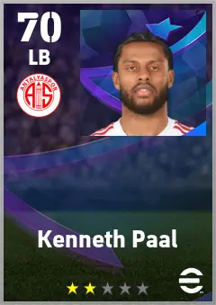 Kenneth Paal eFootball 2026 player card — 70 OVR LB
