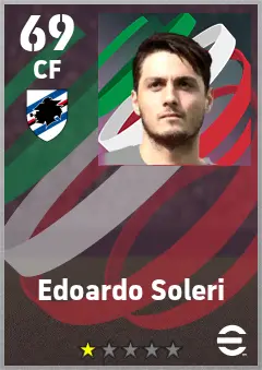 Edoardo Soleri eFootball 2026 player card — 69 OVR CF