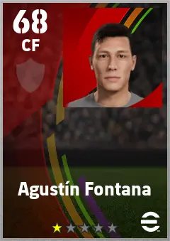 Agustin Fontana eFootball 2026 player card — 68 OVR CF