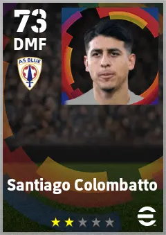 Santiago Colombatto eFootball 2026 player card — 73 OVR DMF
